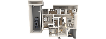 Cypress Classic Floor Plan at The Lodge at Lakeline Village, Texas, 78613