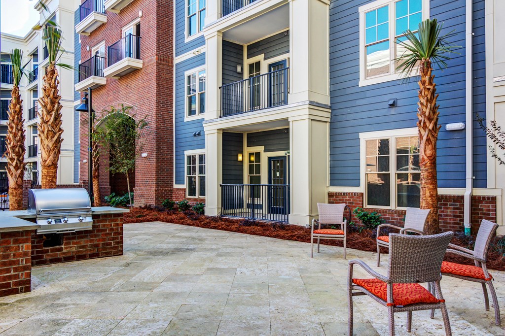 Poolside grills and patio at The Standard, Charleston, SC