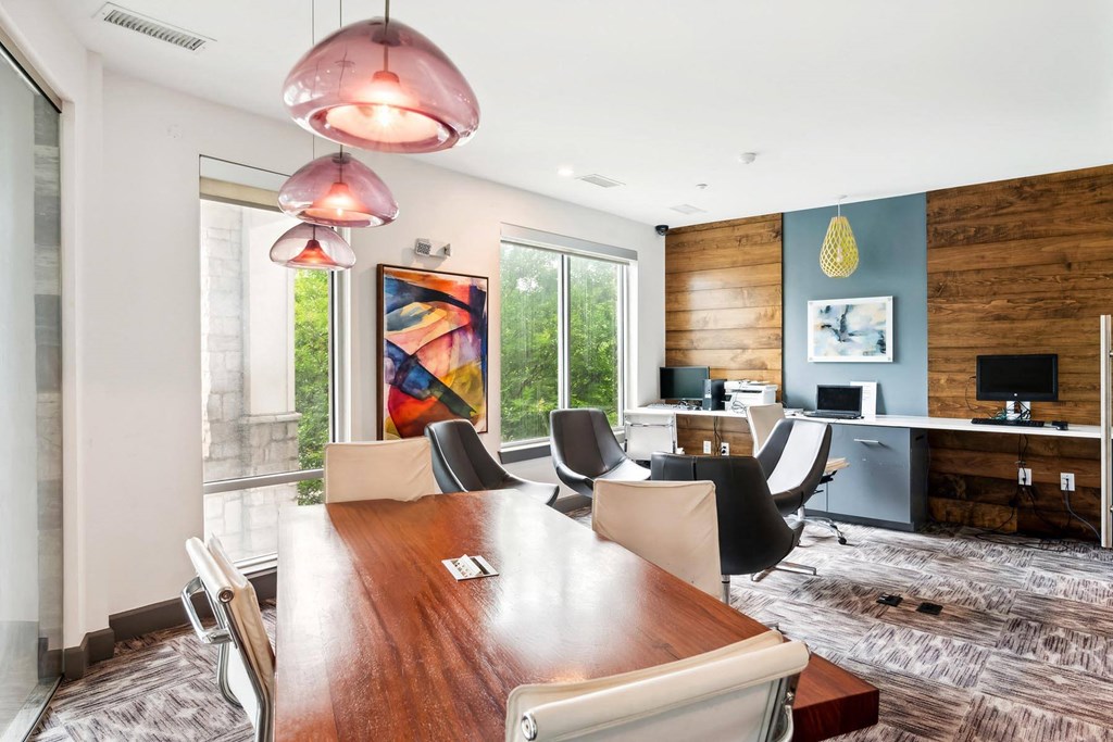 Conference Room at Glenwood at Grant Park Apartments in Atlanta, Georgia