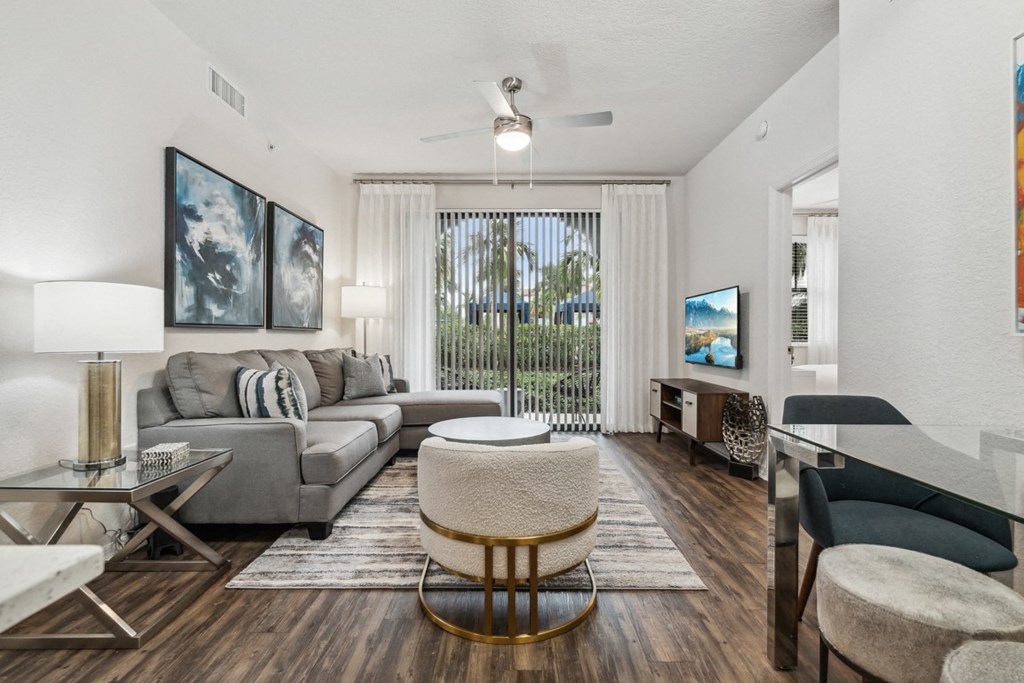 Living Room at Barcelona Jupiter, Jupiter, FL, 33458