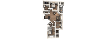 The Rosewood Floor Plan at Northland at the Arboretum, Austin, TX