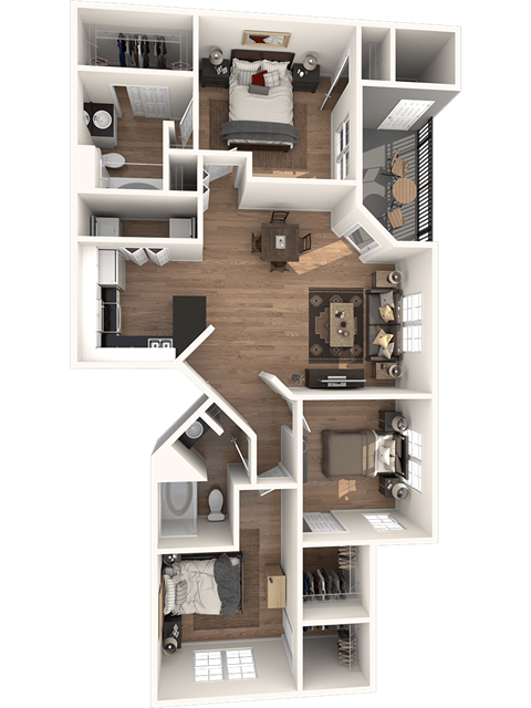 The Rosewood Floor Plan at Northland at the Arboretum, Austin, TX