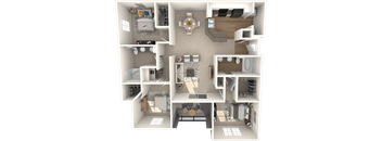 Nightingale Deluxe 2 Floor Plan at The Lodge at Lakeline Village, Cedar Park, TX, 78613