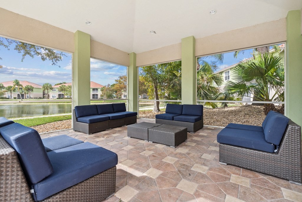 Outdoor Seating at Bay Breeze Villas, Fort Myers, Florida