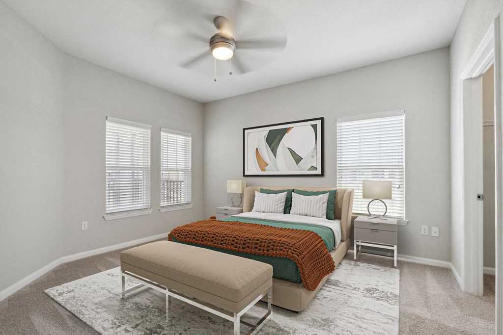 Bedroom with Cozy bed at Village at Terra Bella Apartments, FL