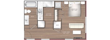 Studio B Floor Plan at 511 Meeting, South Carolina, 29403