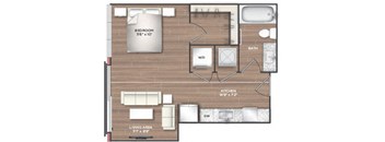 Studio G Floor Plan at 511 Meeting, Charleston, South Carolina
