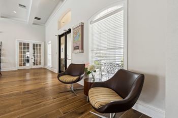 Community business center with computers, desks, and wifi