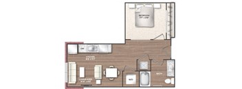 Studio H Floor Plan at 511 Meeting, Charleston