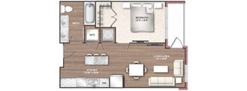 1B Floor Plan at 511 Meeting, South Carolina