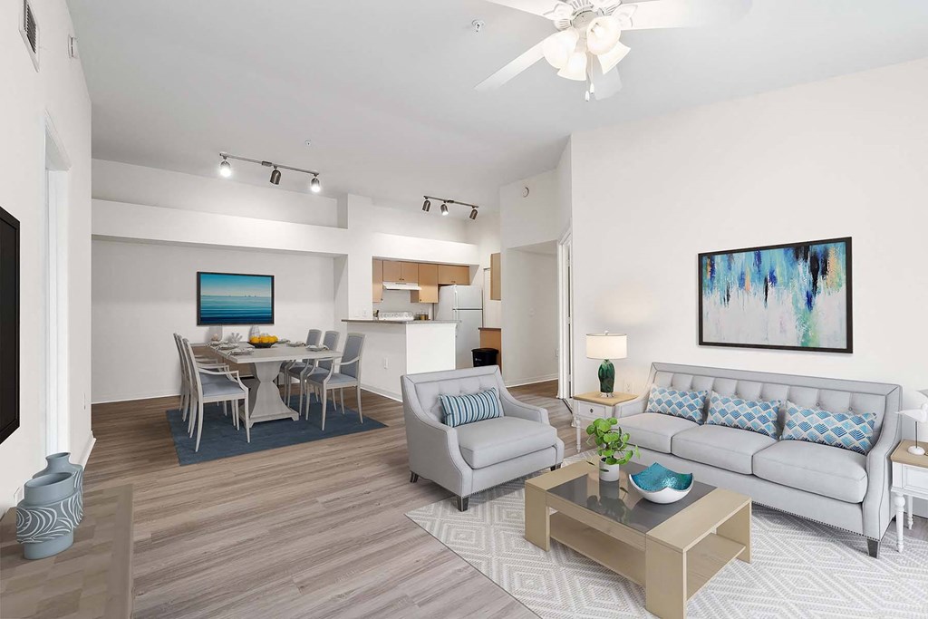 Living & Dining Areas at Promenade at Reflection Lakes, Fort Myers, FL
