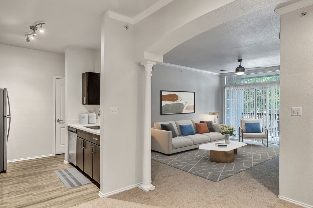 Kitchen/Living Room at River Stone Ranch, Texas, 78749