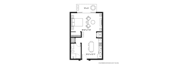 Studio 685 Floor Plan  at SLX Atlanta, Chamblee, GA