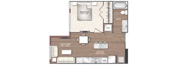 1X Floor Plan at 511 Meeting, Charleston, SC, 29403