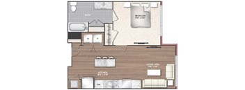 1Q-A Floor Plan at 511 Meeting, Charleston, South Carolina