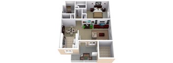 Brazos Classic Floor Plan at Acacia Gardens, Albuquerque, NM, 87111