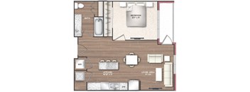 1E Floor Plan at 511 Meeting, South Carolina, 29403