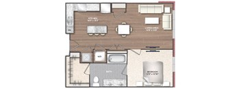 1D Floor Plan at 511 Meeting, Charleston, SC, 29403