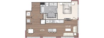 1N Floor Plan at 511 Meeting, Charleston, 29403