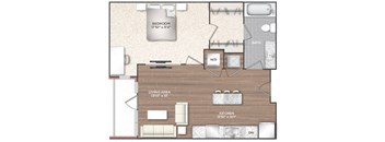 1U Floor Plan at 511 Meeting, Charleston, SC