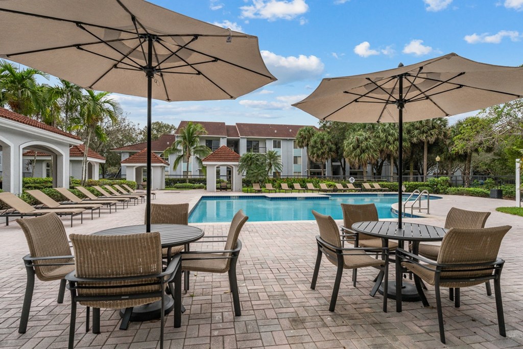 Poolside Seating at Cypress Shores, Coconut Creek, Florida