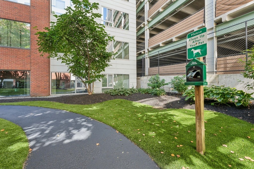 a walkway at the Residences at Manchester Place in Manchester, New Hampshire