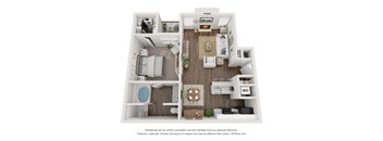 a one bedroom floor plan in Lithia Springs, GA
