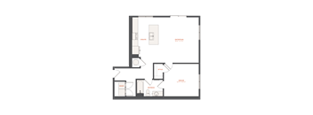 a floor plan of the apartment at The Maven, Georgia, 30024