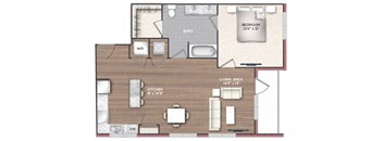 1L Floor Plan at 511 Meeting, Charleston, SC, 29403