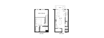 Bi-Level Loft 950 Floor Plan at SLX Atlanta, Chamblee