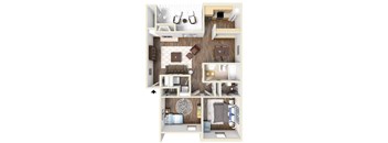 Rose Floor Plan at High Oaks, Austin