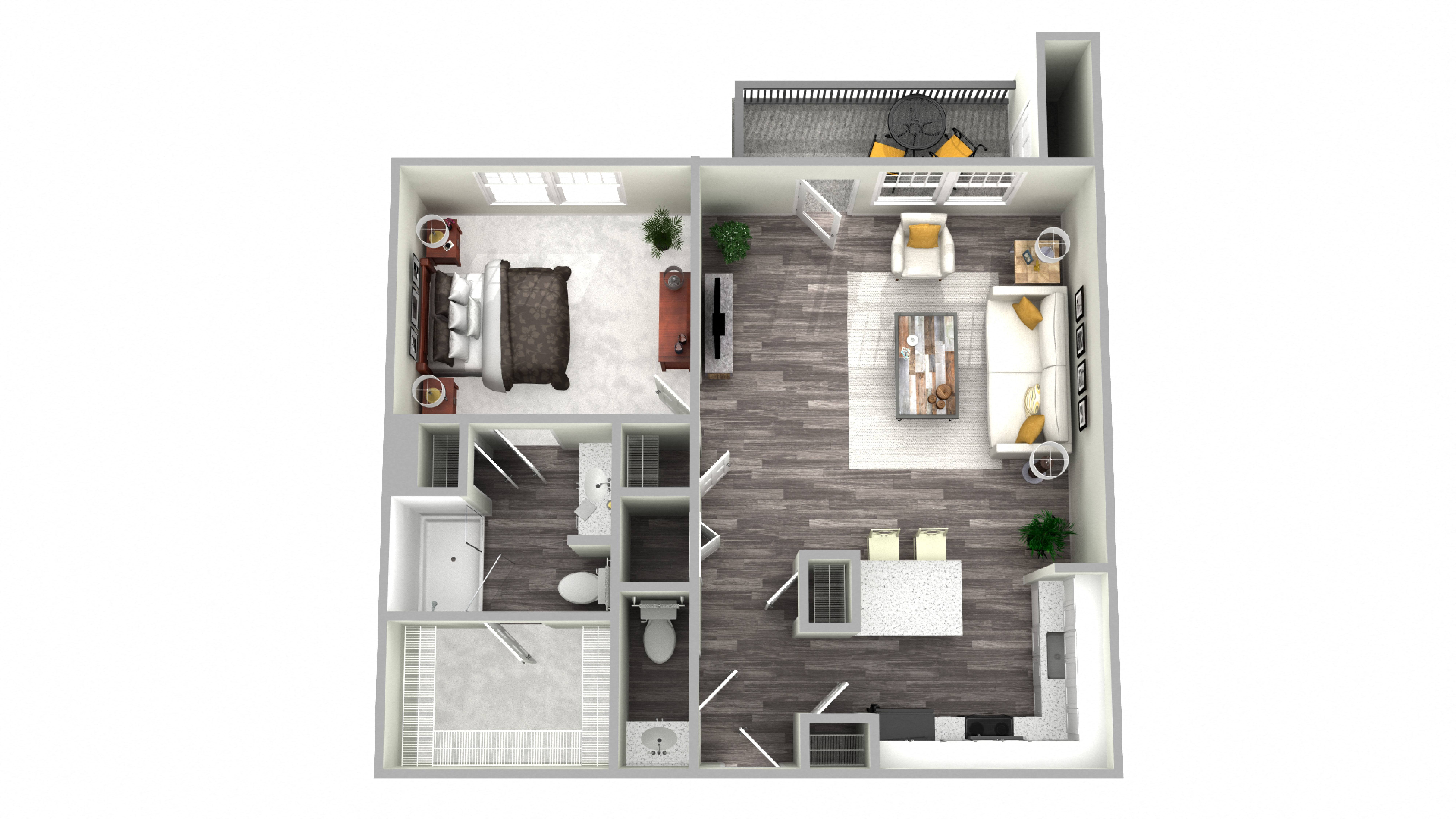Ansley Floor Plan at Emblem Alpharetta Apartments, Georgia, 30009