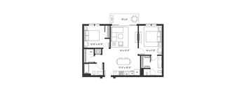 Lux 1035 Floor Plan at SLX Atlanta, Georgia, 30341