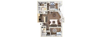 Agave Floor Plan at High Oaks, Texas, 78759