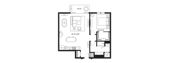 Lux 1050 Floor Plan at SLX Atlanta, Georgia, 30341