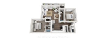 a two bedroom floor plan in Lithia Springs, GA