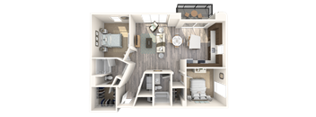 Abbey Floor Plan at Paramount on Lake Eola, Orlando, 32801