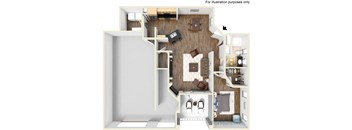 Abbey w/ garage Floor Plan at Ballantrae Apartments, Sanford, Florida