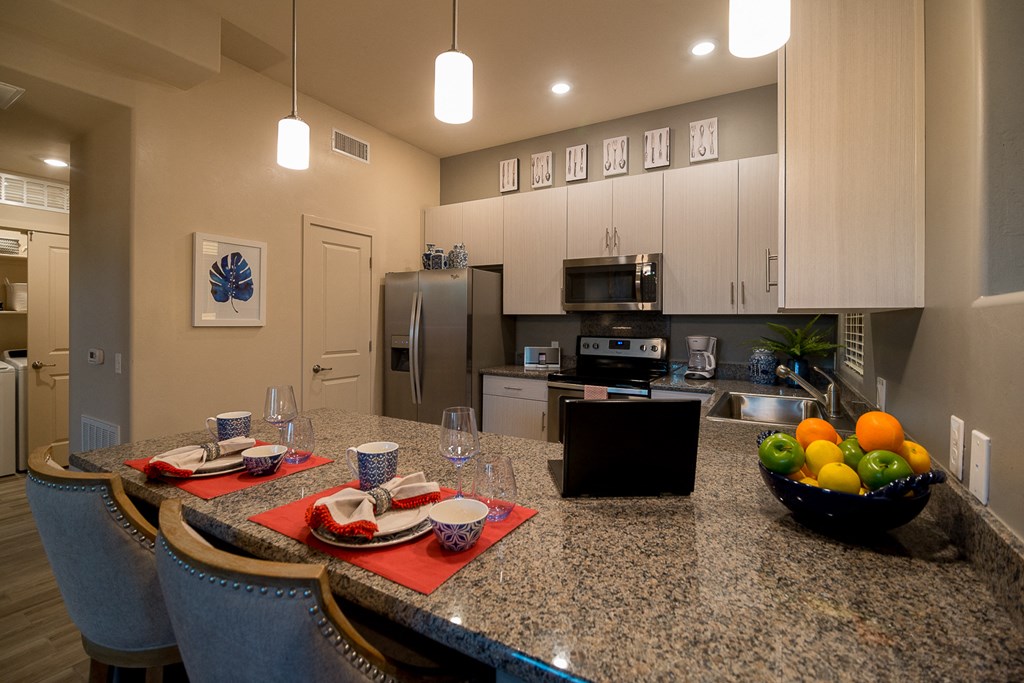 Kitchen with stainless steel appliances at Pima Canyon, Tucson