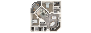 Avalon Floor Plan at Paramount on Lake Eola, Florida, 32801