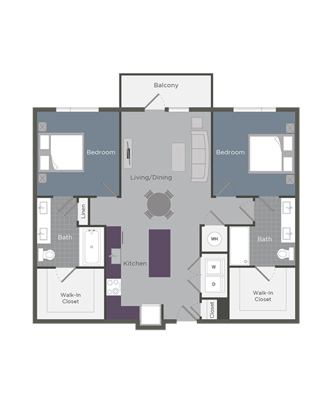 The King Floor Plan at Glenn Perimeter, Atlanta, Georgia