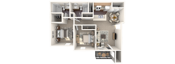 The Oltorf Classic Floor Plan at Monterey Ranch, Austin, TX, 78749