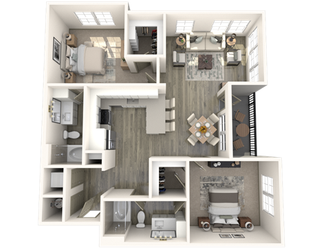 B3 Floor Plan at Inspire, Charlotte, 28211