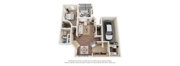 Abbey w/ garage Floor Plan at Ballantrae Apartments, Sanford, Florida