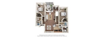 Canterbury Floor Plan at Ballantrae Apartments, Sanford, Florida