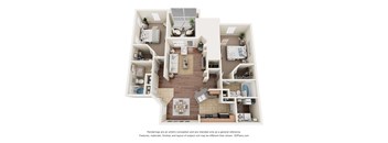 Davenport Floor Plan at Ballantrae Apartments, Sanford