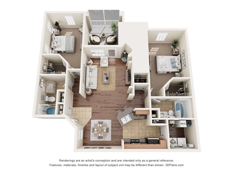 Davenport Floor Plan at Ballantrae Apartments, Sanford