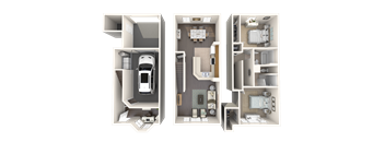 Bamboo I Floor Plan at Floresta, Jupiter, Florida