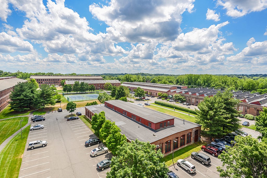 Aerial view  at Bigelow Commons, Enfield, CT