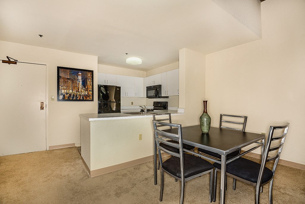 Dining room and kitchen  at Bigelow Commons, Enfield, 06082